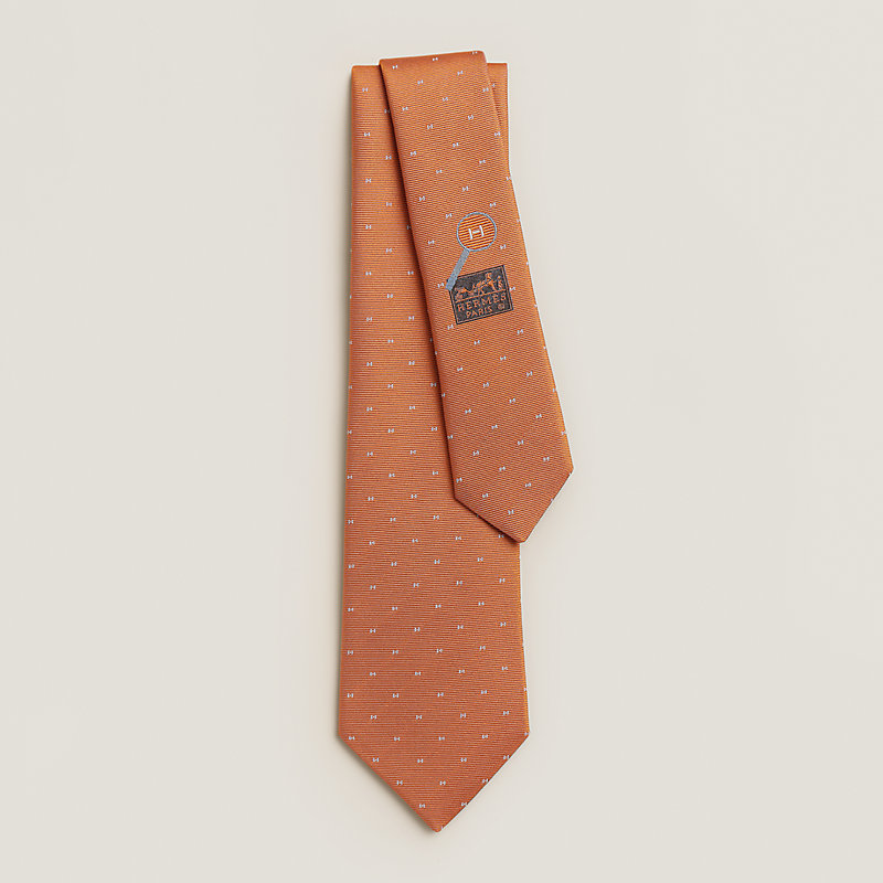 Magnifying H tie - Orange | Hermès Mainland China